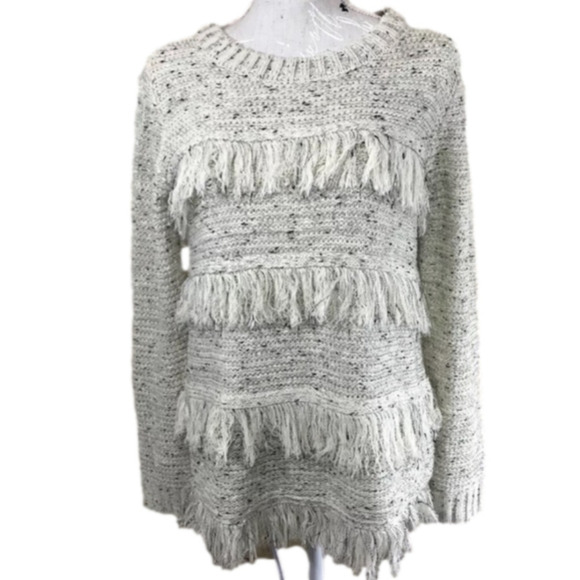 Blu Pepper Fringe Pullover Sweater Top Tunic EUC! - Picture 1 of 8